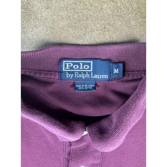 Polo by Ralph Lauren Maroon Short Sleeve Polo Shirt Men’s Medium 100% Cotton - Picture 3 of 9